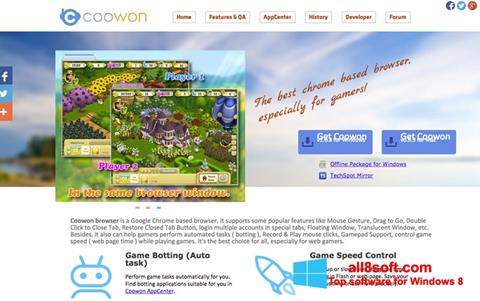 Ekrano kopija Coowon Browser Windows 8