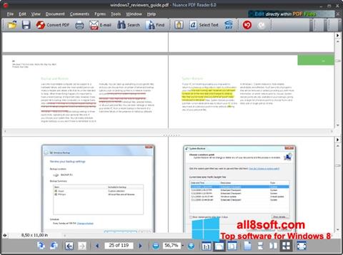 Ekrano kopija Nuance PDF Reader Windows 8