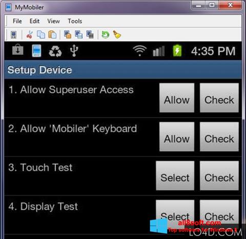 Ekrano kopija MyMobiler Windows 8