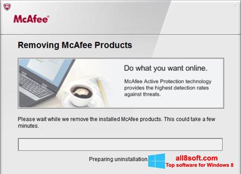 Ekrano kopija McAfee Consumer Product Removal Tool Windows 8