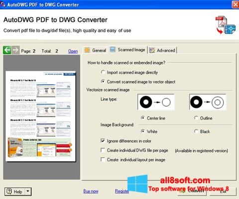 Ekrano kopija PDF to DWG Converter Windows 8