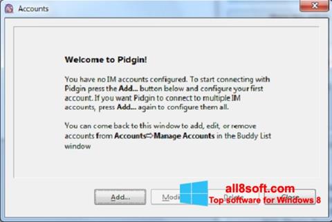 Ekrano kopija Pidgin Windows 8
