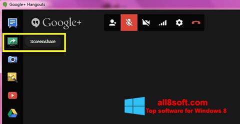 Ekrano kopija Hangouts Windows 8