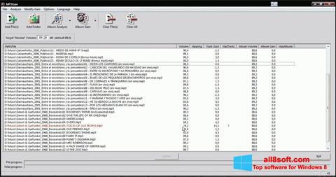 Ekrano kopija MP3Gain Windows 8
