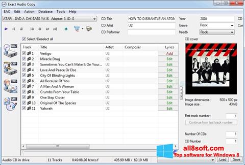 Ekrano kopija Exact Audio Copy Windows 8