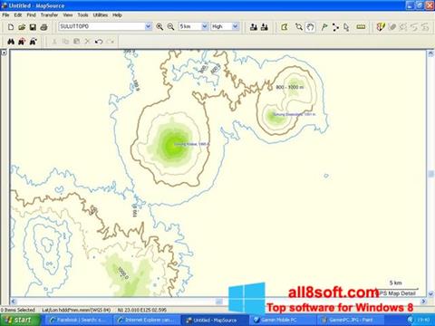 Ekrano kopija MapSource Windows 8