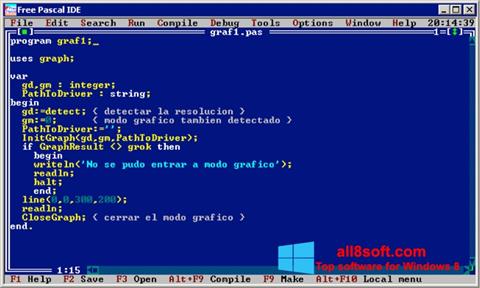 Ekrano kopija Free Pascal Windows 8