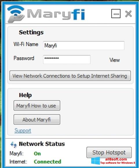 Ekrano kopija MaryFi Windows 8