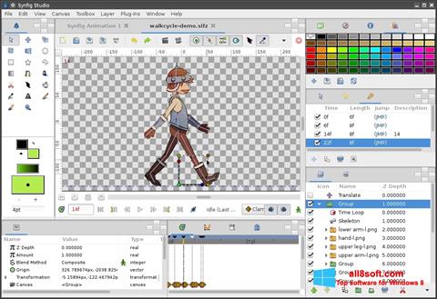 Ekrano kopija Synfig Studio Windows 8