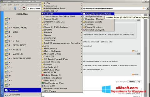 Ekrano kopija AviSynth Windows 8
