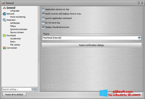 Ekrano kopija VSO Downloader Windows 8