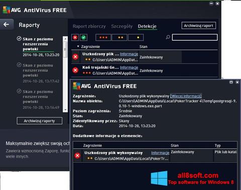 Ekrano kopija AVG AntiVirus Free Windows 8