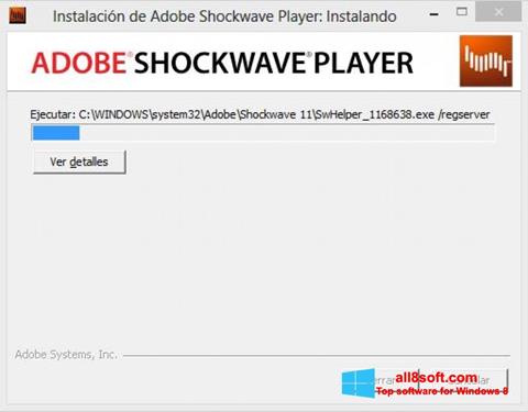 Ekrano kopija Adobe Shockwave Player Windows 8