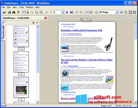 Ekrano kopija WinDjView Windows 8