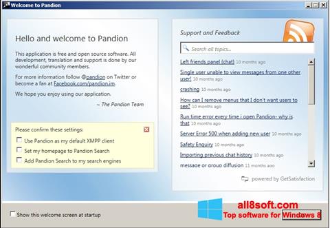 Ekrano kopija Pandion Windows 8