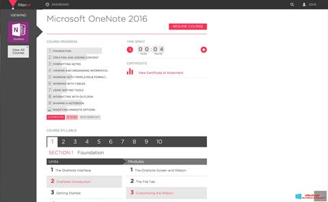 Ekrano kopija Microsoft OneNote Windows 8