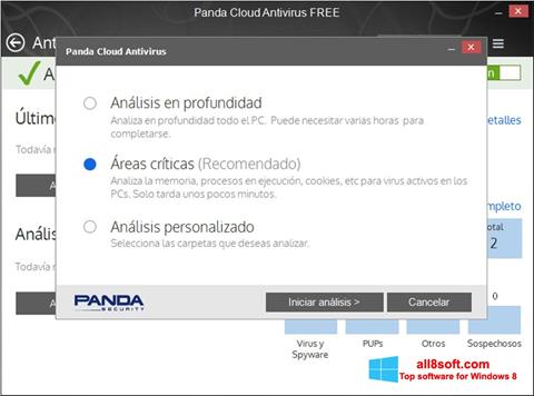 Ekrano kopija Panda Cloud Windows 8