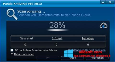 Ekrano kopija Panda Antivirus Pro Windows 8