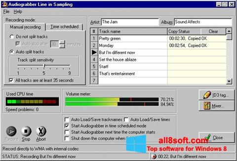 Ekrano kopija Audiograbber Windows 8