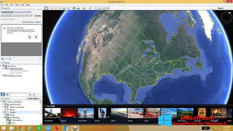 Ekrano kopija Google Earth Windows 8