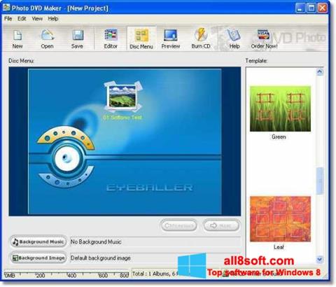 Ekrano kopija DVD Maker Windows 8