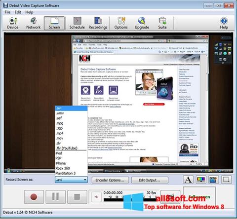 Ekrano kopija Debut Video Capture Windows 8