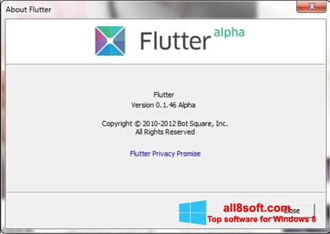 Ekrano kopija Flutter Windows 8