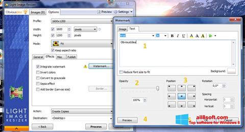 Ekrano kopija Light Image Resizer Windows 8