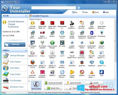 Ekrano kopija Your Uninstaller Windows 8