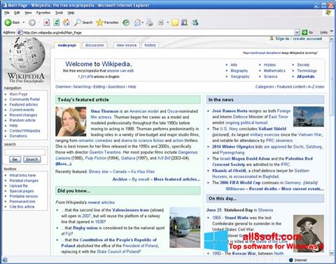 Ekrano kopija Internet Explorer Windows 8