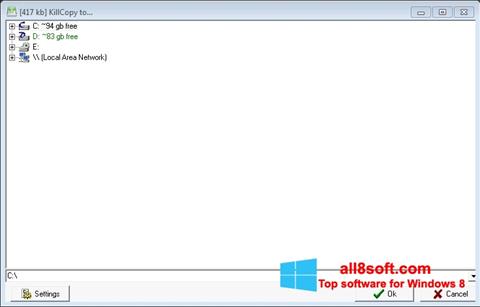 Ekrano kopija KillCopy Windows 8