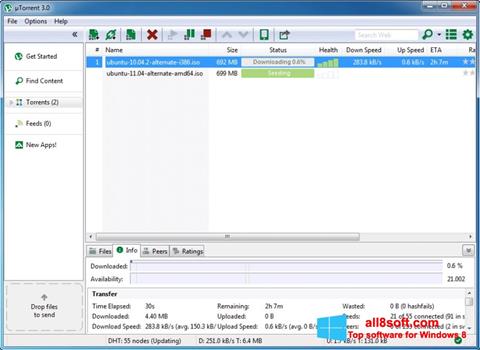 Ekrano kopija BitTorrent Windows 8
