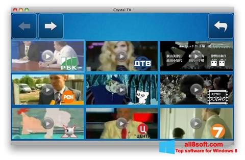 Ekrano kopija Crystal TV Windows 8