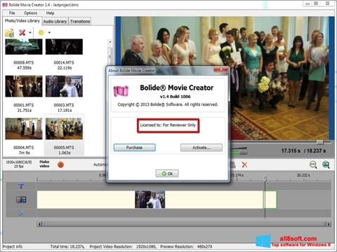 Ekrano kopija Bolide Movie Creator Windows 8