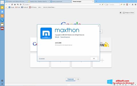 Ekrano kopija Maxthon Windows 8