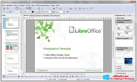 Ekrano kopija LibreOffice Windows 8