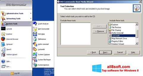 Ekrano kopija ERD Commander Windows 8