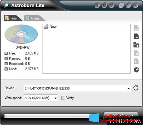 Ekrano kopija Astroburn Lite Windows 8