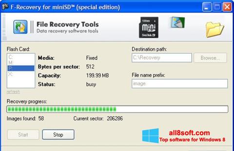 Ekrano kopija F-Recovery SD Windows 8