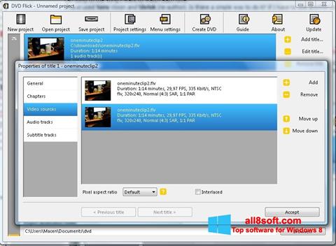 Ekrano kopija DVD Flick Windows 8