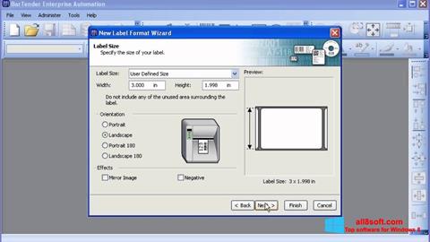 Ekrano kopija BarTender Windows 8