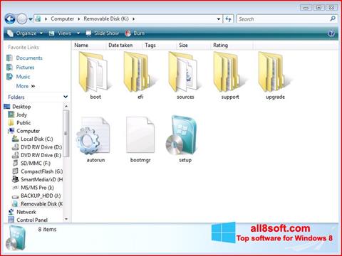 Ekrano kopija Windows 7 USB DVD Download Tool Windows 8