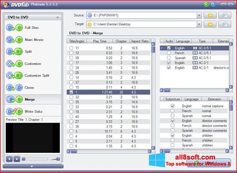 Ekrano kopija DVDFab Windows 8
