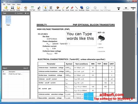 Ekrano kopija PDF Editor Windows 8