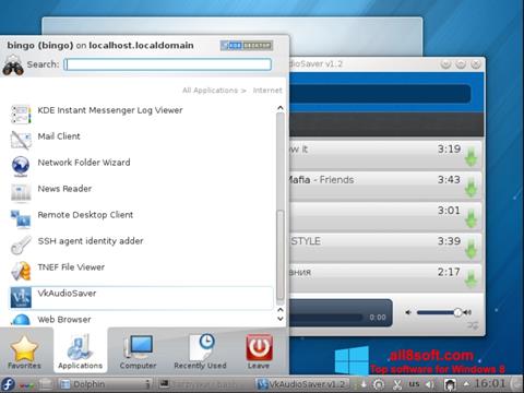 Ekrano kopija VkAudioSaver Windows 8
