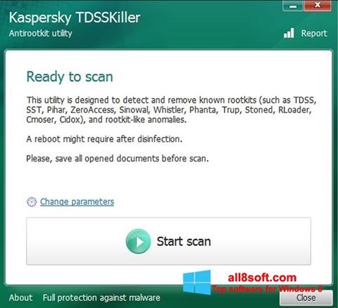 Ekrano kopija Kaspersky TDSSKiller Windows 8