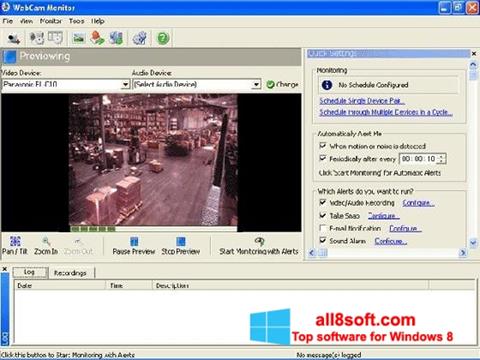 Ekrano kopija WebCam Monitor Windows 8