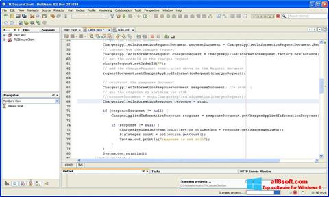 Ekrano kopija NetBeans Windows 8
