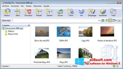 Ekrano kopija WinZip Windows 8