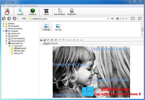Ekrano kopija File Repair Windows 8
